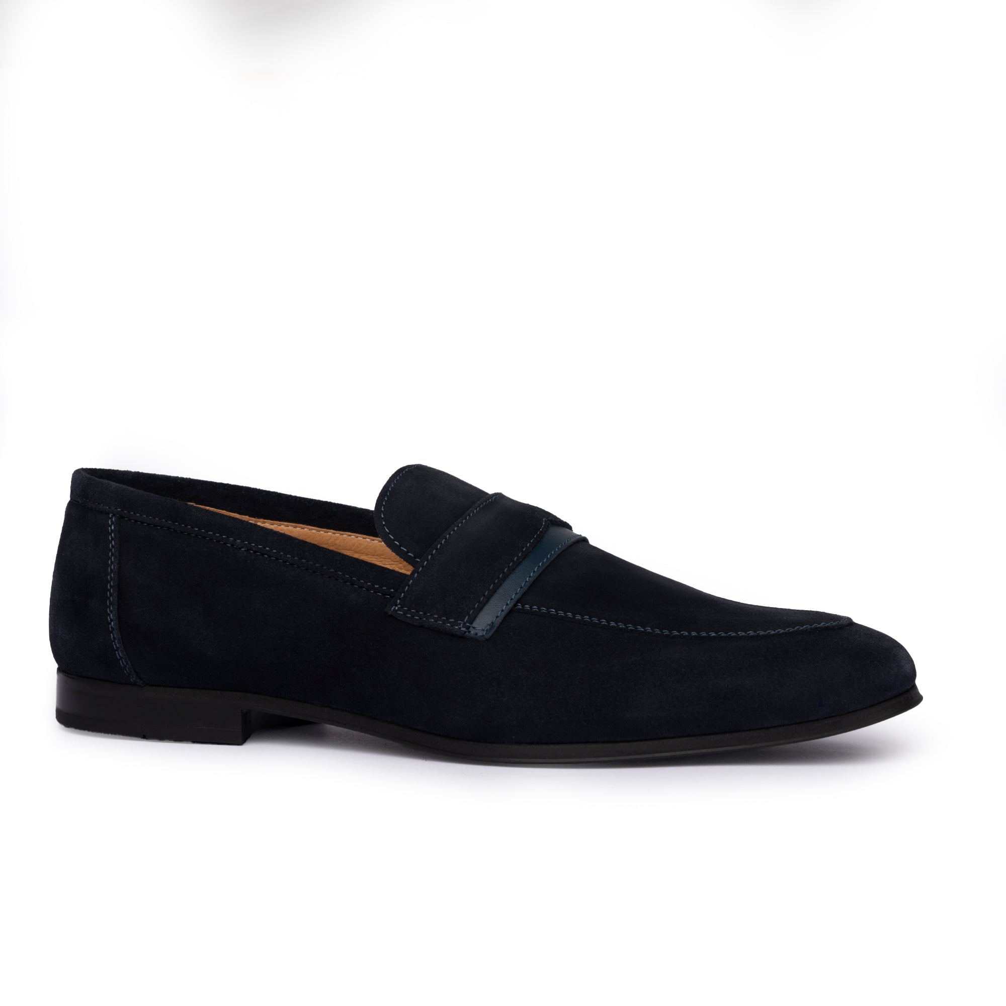 Mocassini Uomo Camoscio Blu