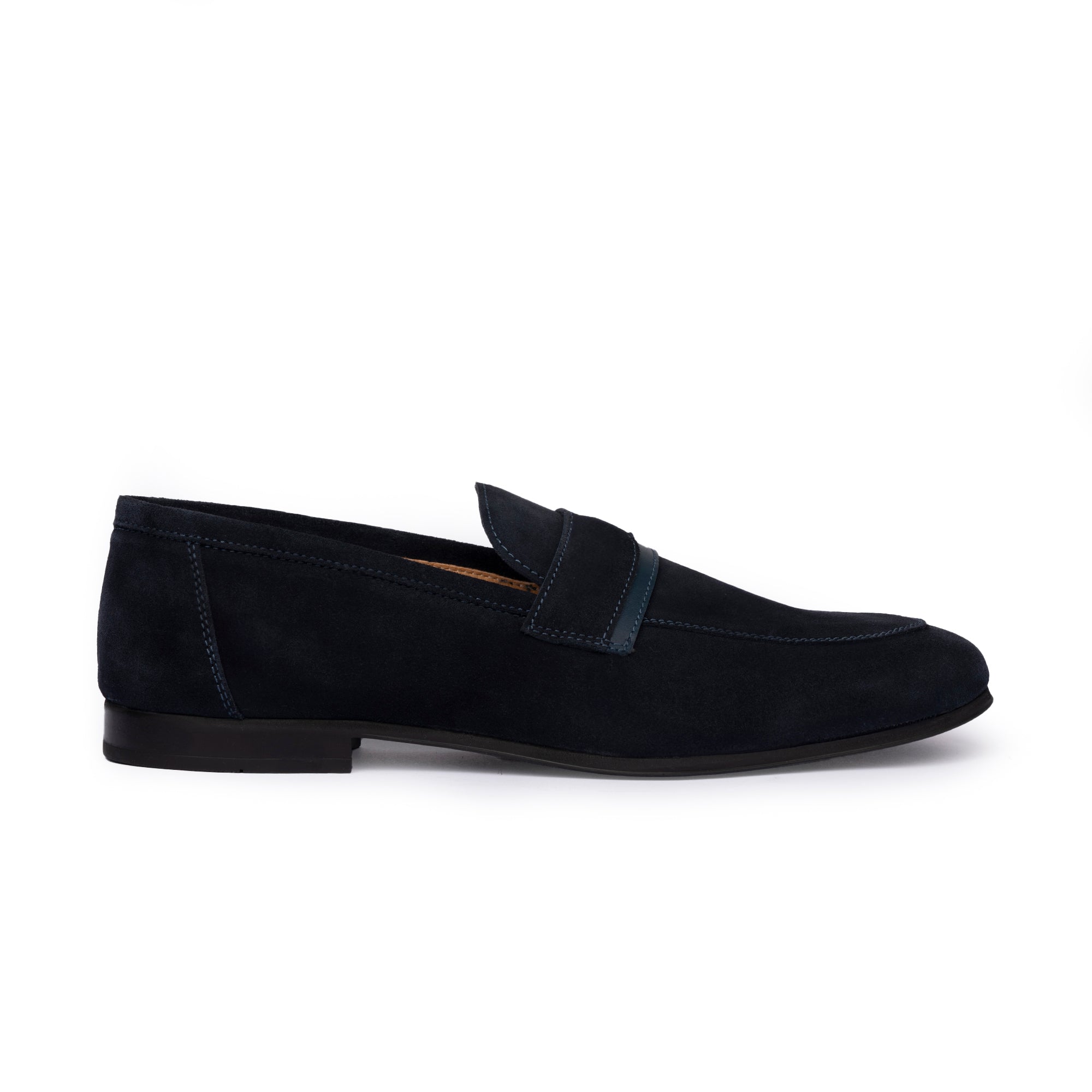 Mocassini Uomo Camoscio Blu