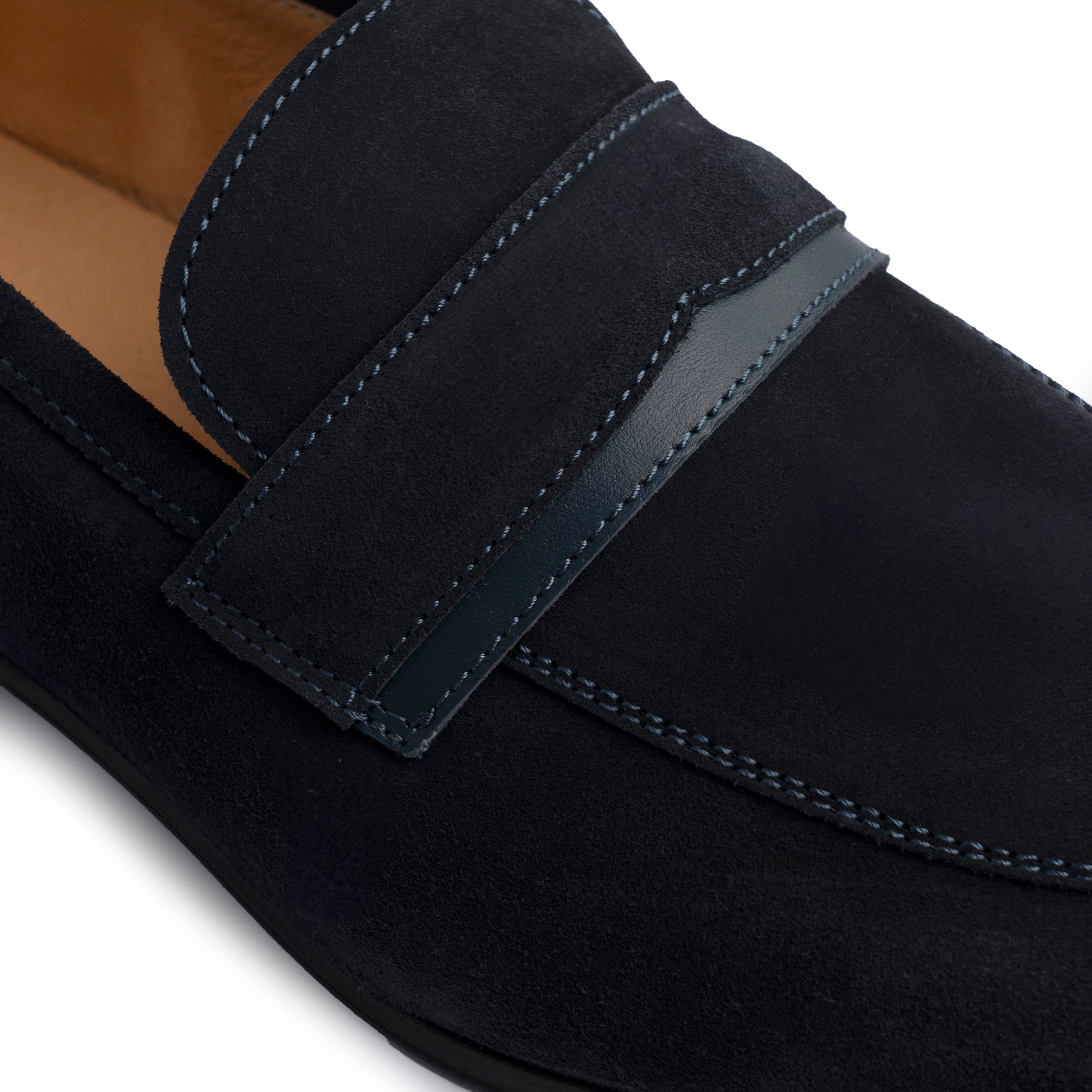 Mocassini Uomo Camoscio Blu