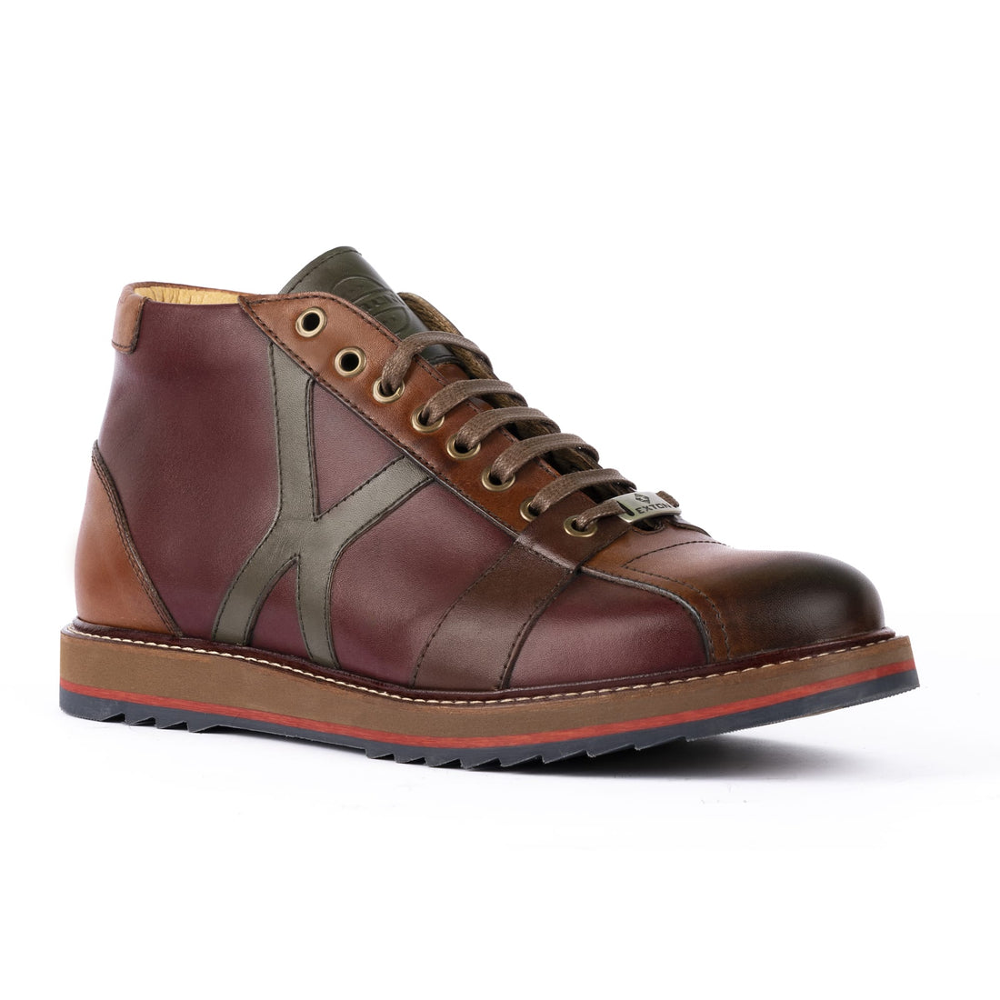 Sneakers Uomo Vitello Bordeaux