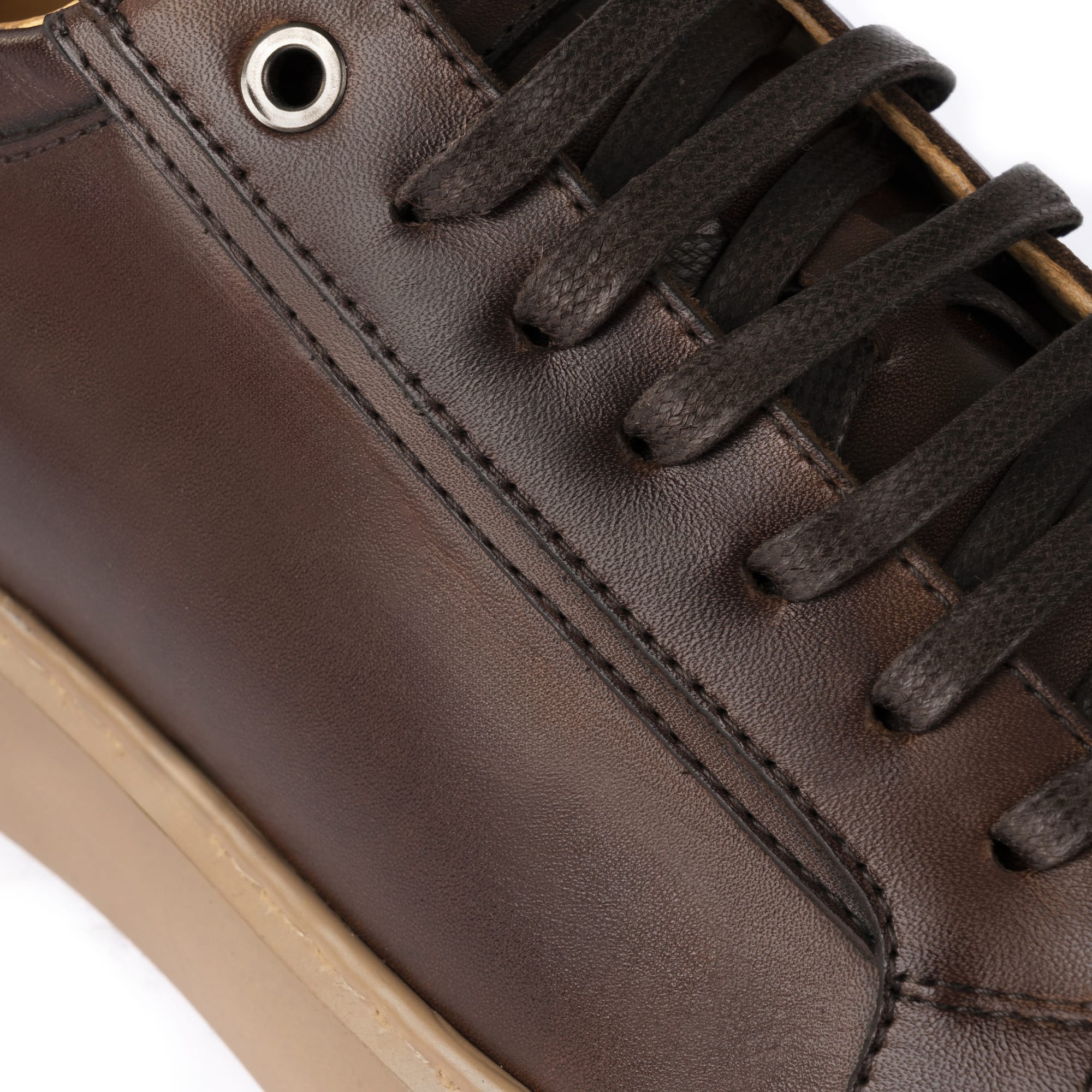 Sneakers Uomo Vitello Brown