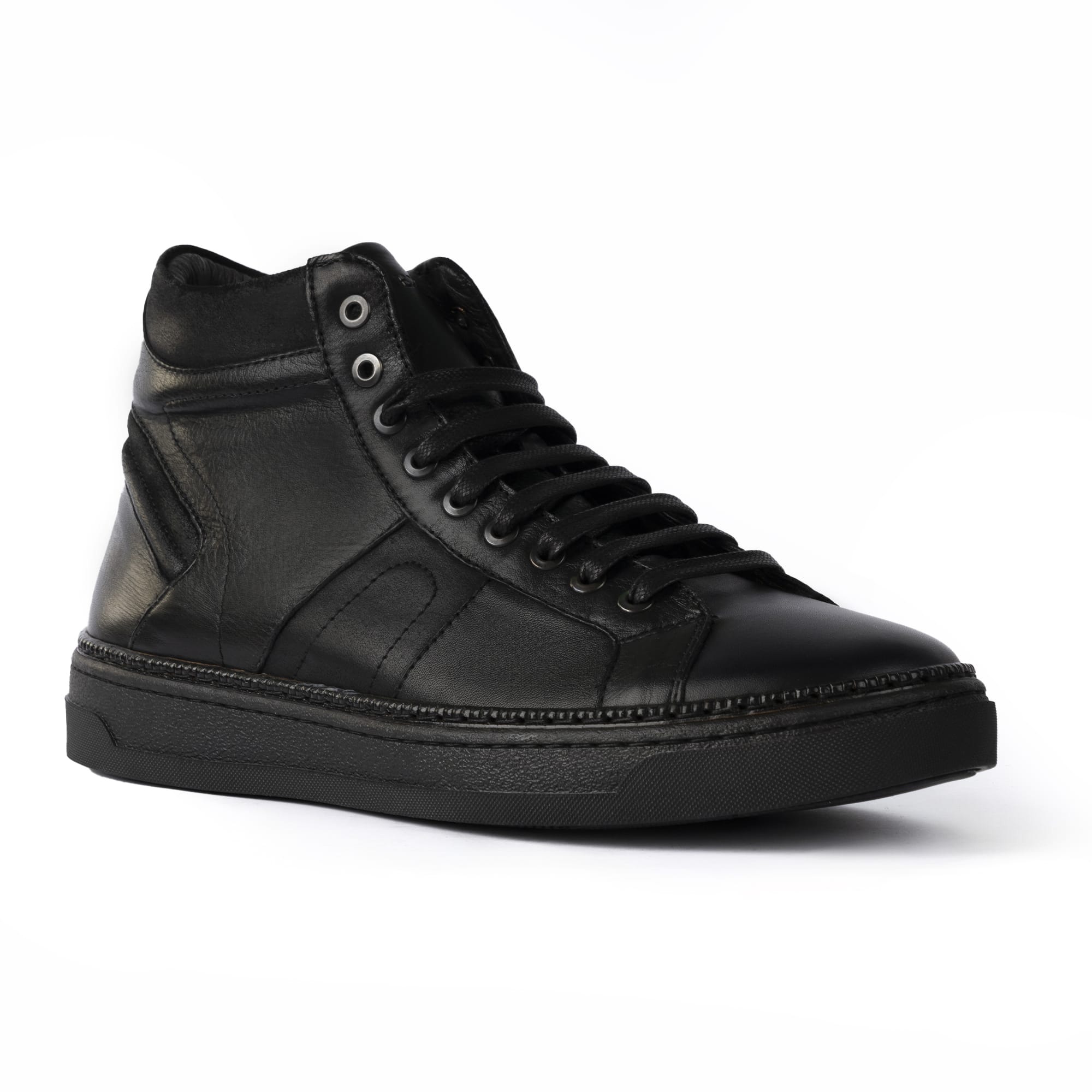 Sneakers Uomo Vitello Nero