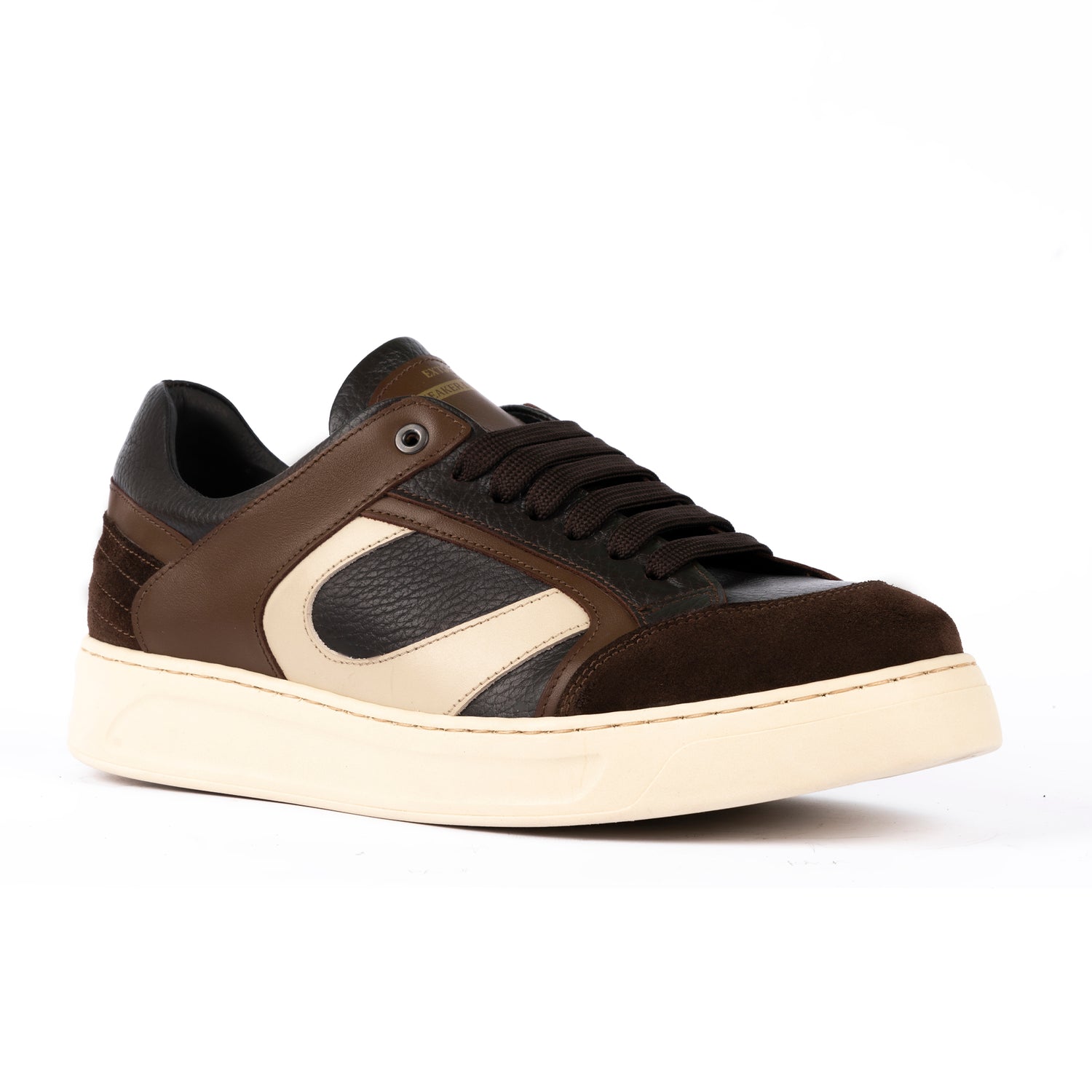 Sneakers Uomo Pelle/Camoscio Moro