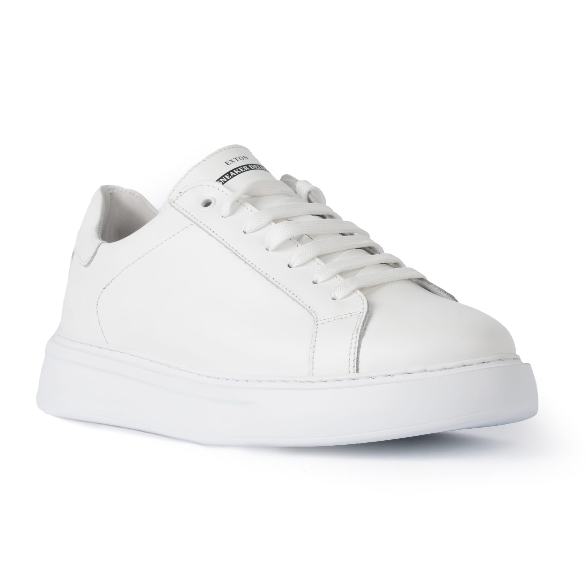 Sneakers Uomo Vitello Nappa Bianca