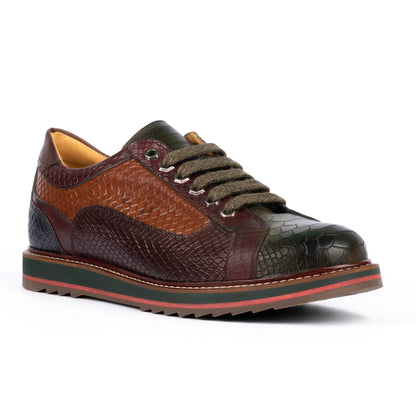 Sneakers Uomo Vitello Foresta