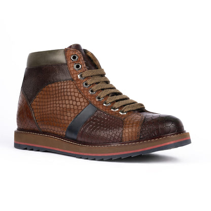 Sneakers Uomo Vitello Legno