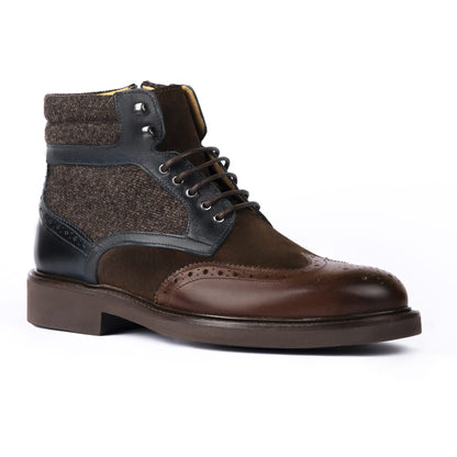 Stivaletto Uomo Pelle Camoscio Brown