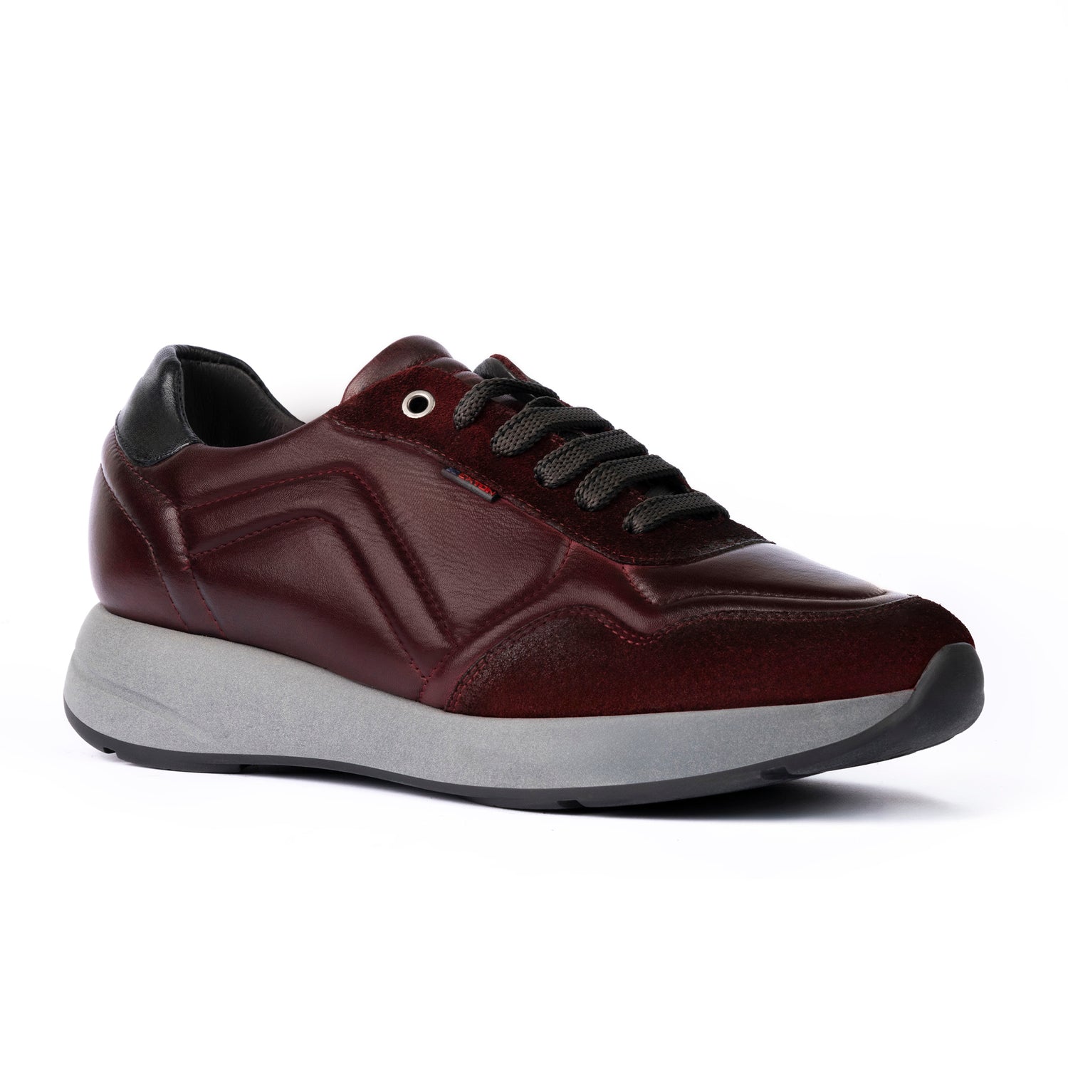 Sneakers Uomo Pelle Camoscio Bordeaux