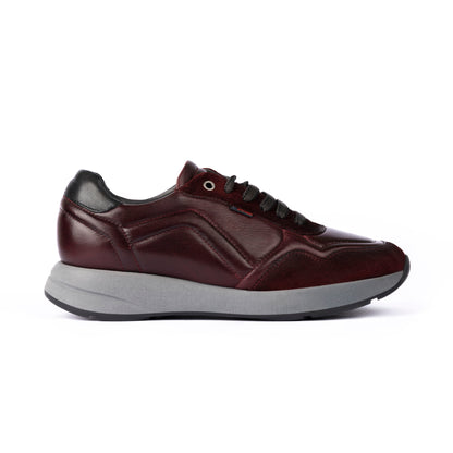 Sneakers Uomo Pelle Camoscio Bordeaux