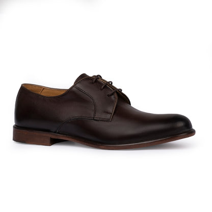 Derby Uomo Pelle Di Vitello Soft Castagno