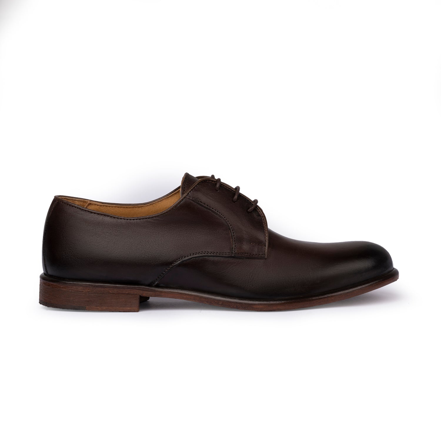 Derby Uomo Pelle Di Vitello Soft Castagno