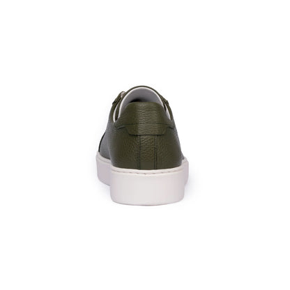 Sneakers Uomo Pelle Martellata Verde