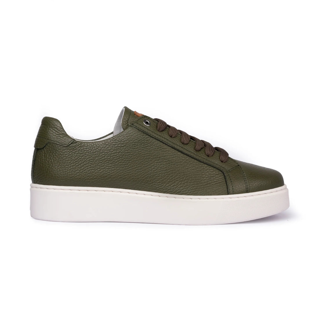 Sneakers Uomo Pelle Martellata Verde
