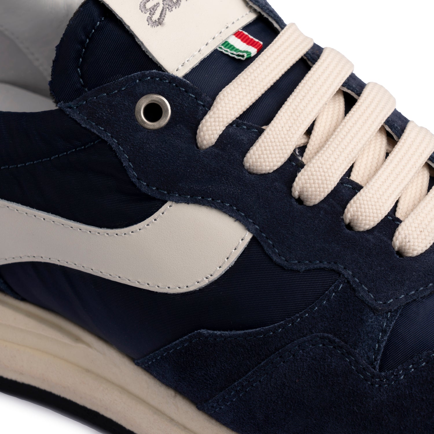 Sneakers Uomo Camoscio e Tessuto Blu Royal