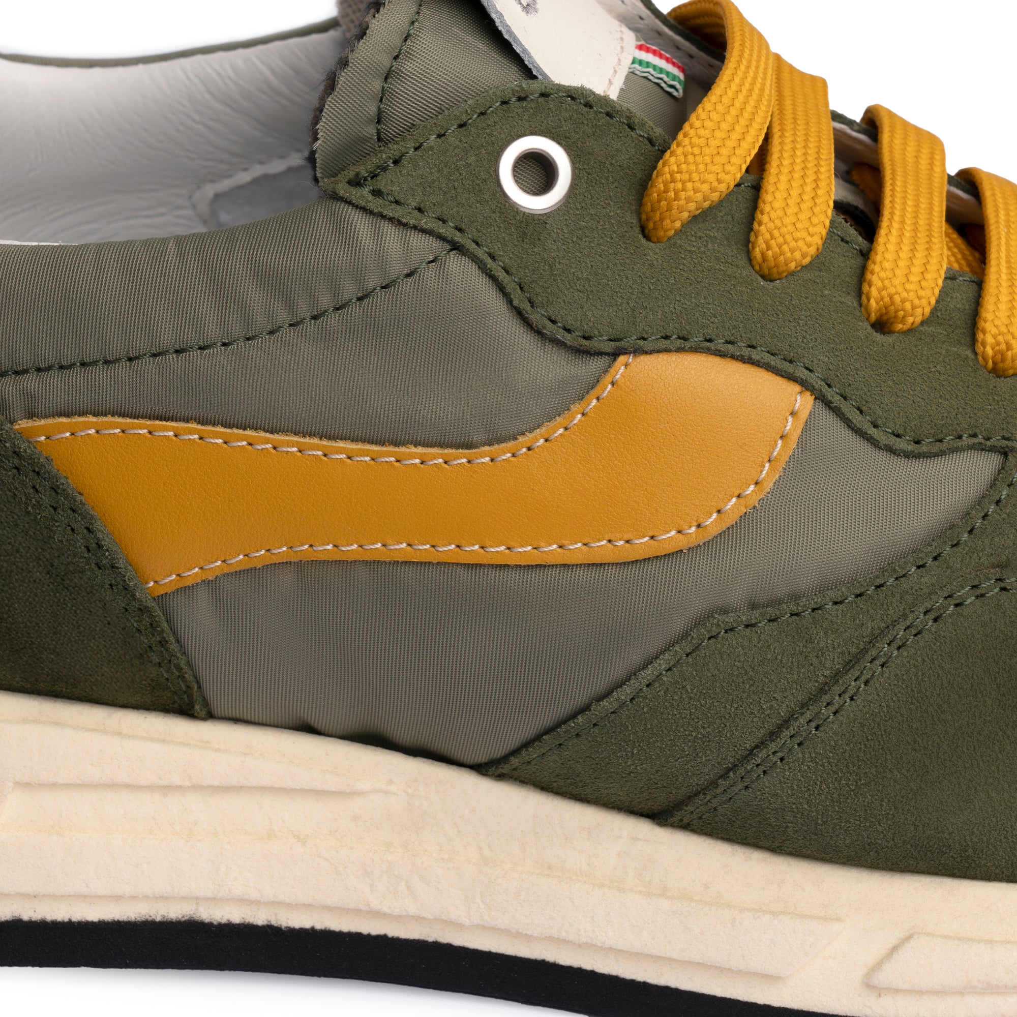 Sneakers Uomo Camoscio e Tessuto Verde