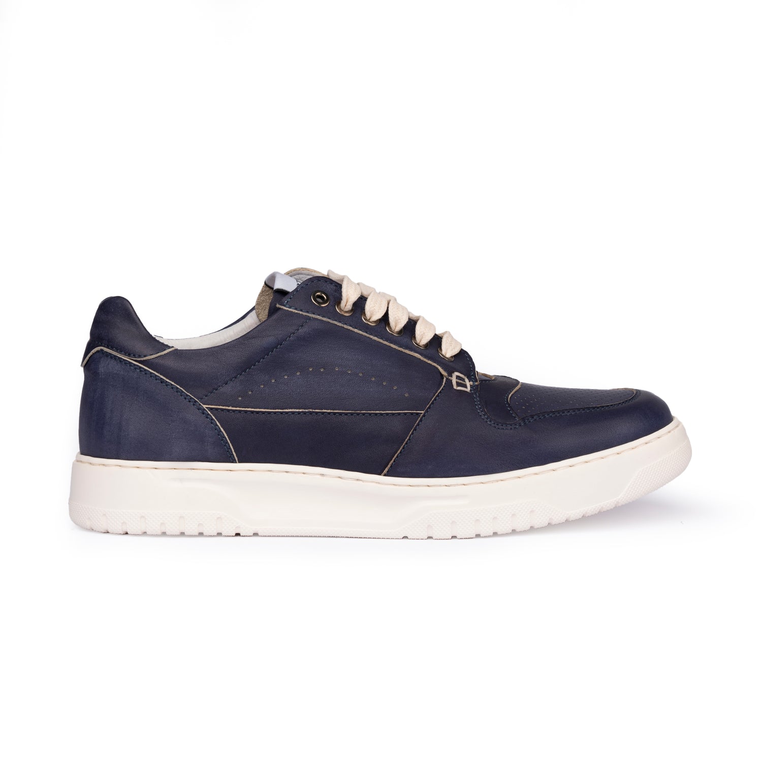 Sneakers Uomo Pelle Di Vitello Blu