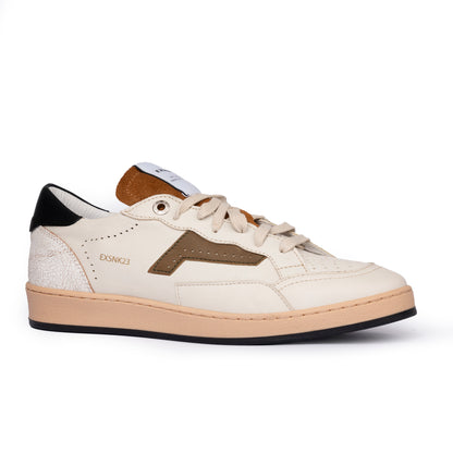 Sneakers Uomo Pelle Di Vitello Beige