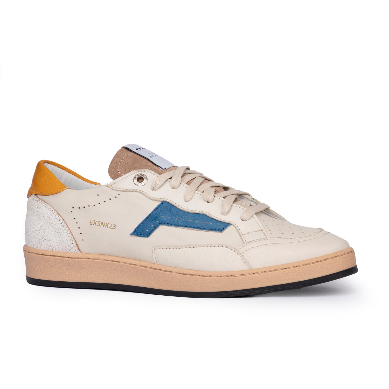 Sneakers Uomo Pelle Di Vitello Beige